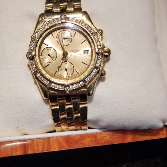 Breitling watch with diamond bezel - Picture 3 of 5